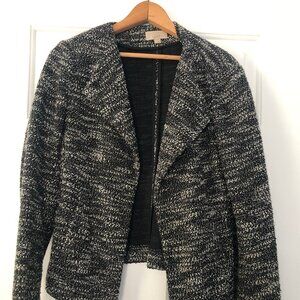Black/grey knit tweed jacket